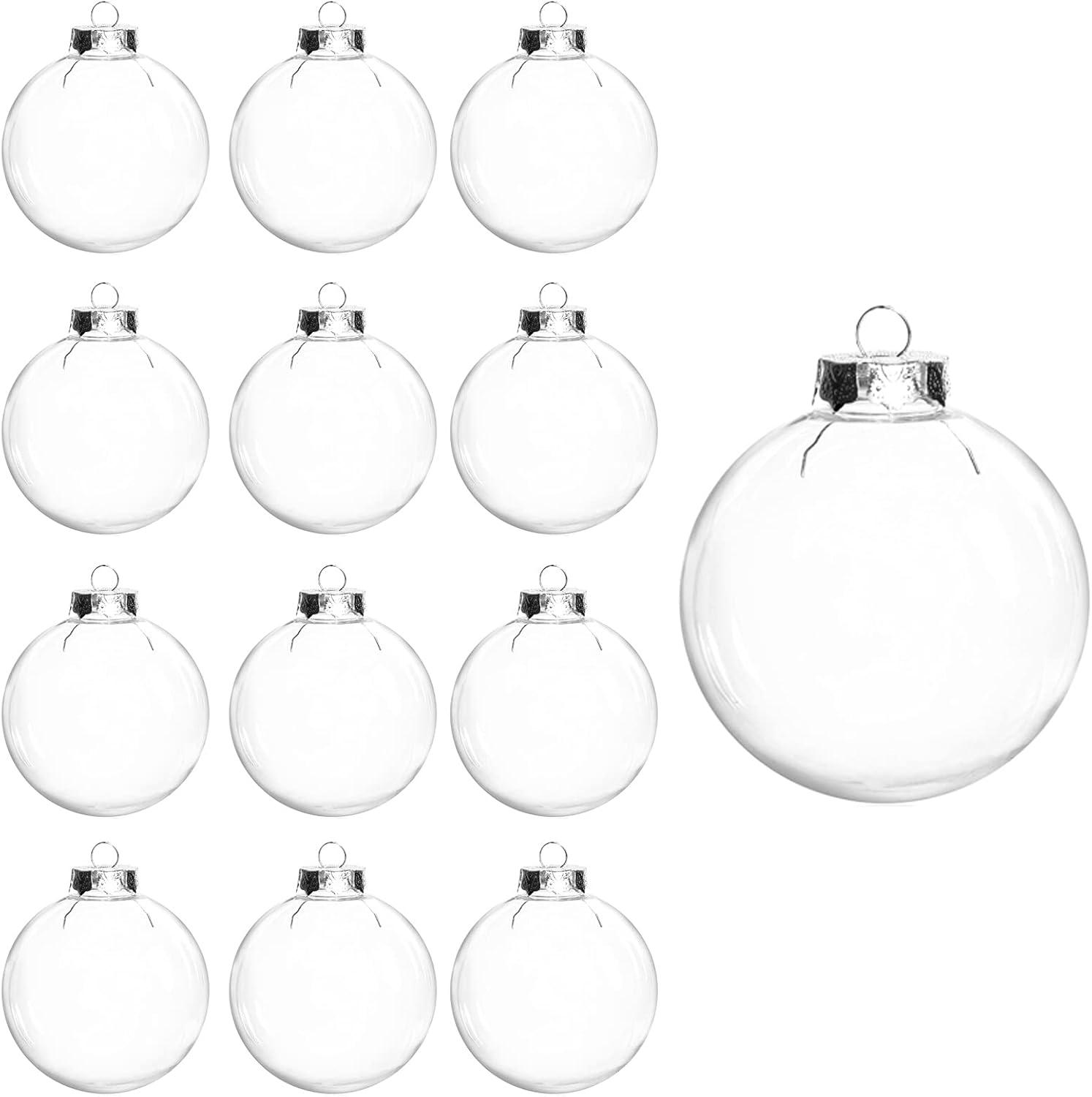 Dytern Christmas,12pcs Transparent Christmas Ball Empty DIY Balls Christmas Tree Baubles