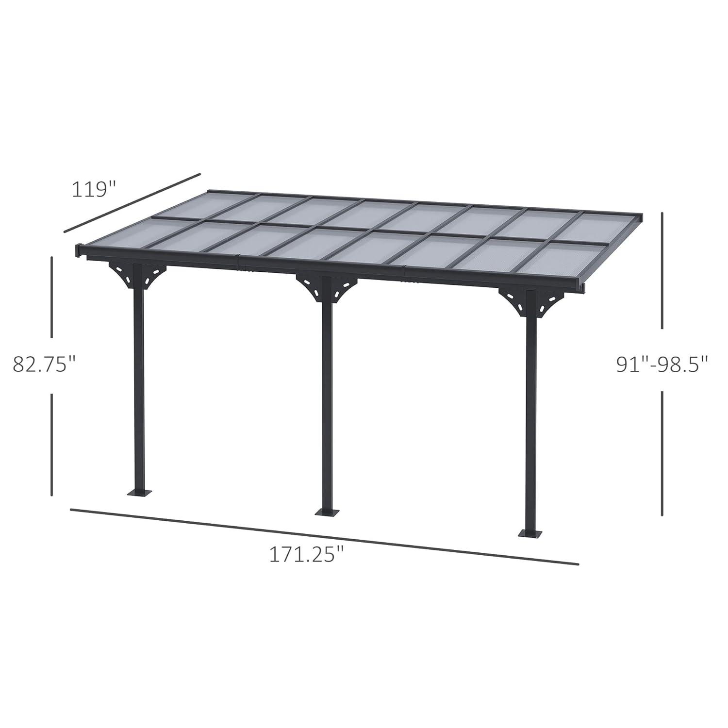 Outsunny 14 Ft. W x 10 Ft. D Aluminum Pergola with Canopy