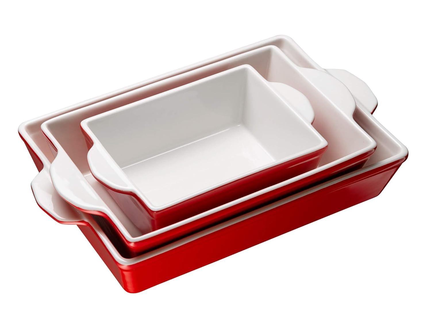 kook Kook 3-Piece Ceramic Bakeware Set