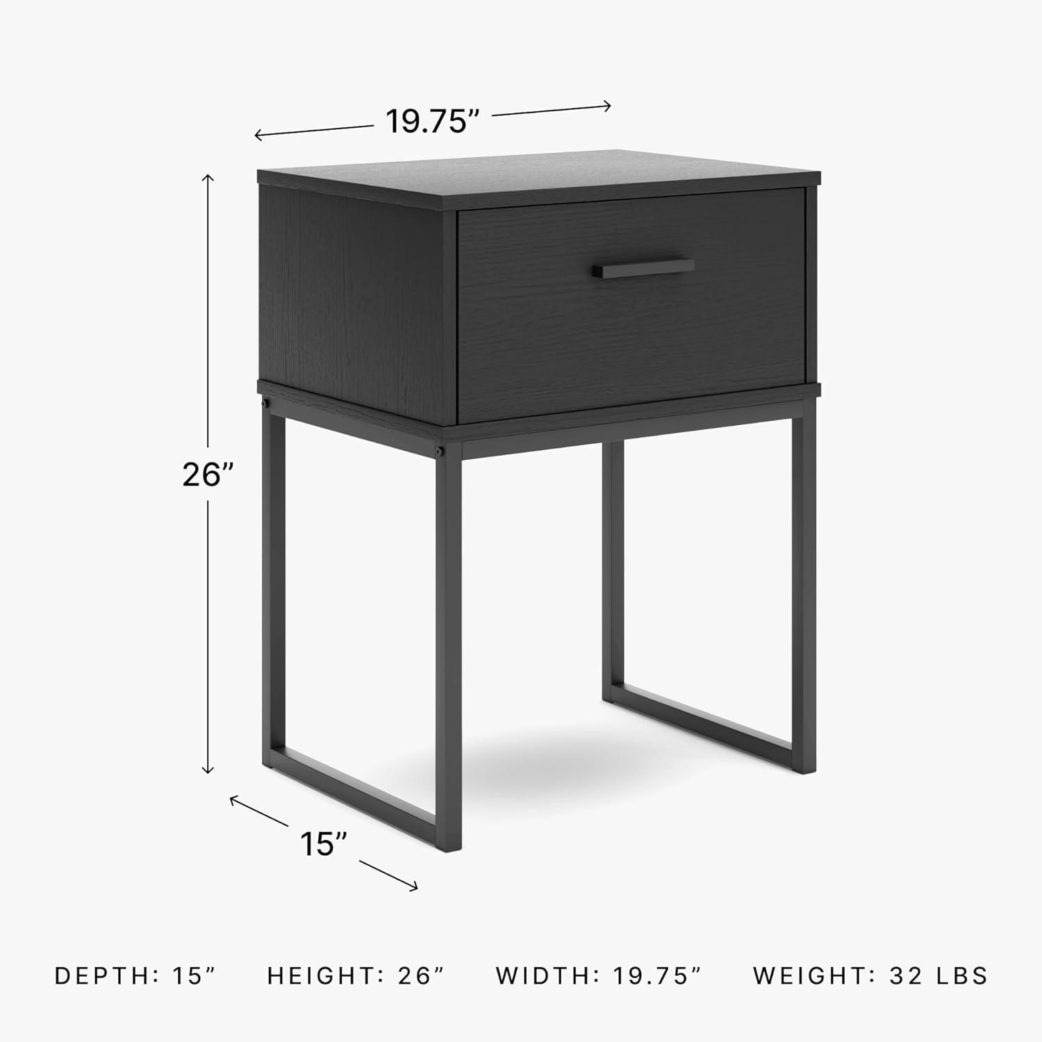 Highland Dunes Aneli 19.63'' W Metal Nightstand