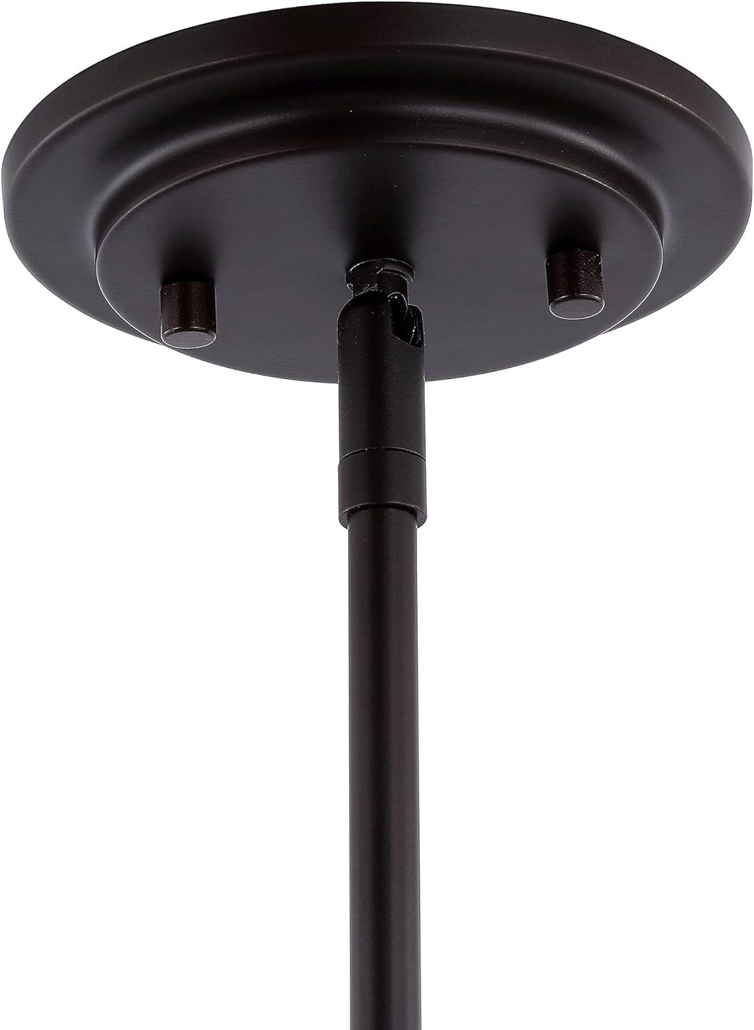 Cole 27" 5-Light Metal Farmhouse Industrial LED Pendant, Oil Rubbed Bronze
