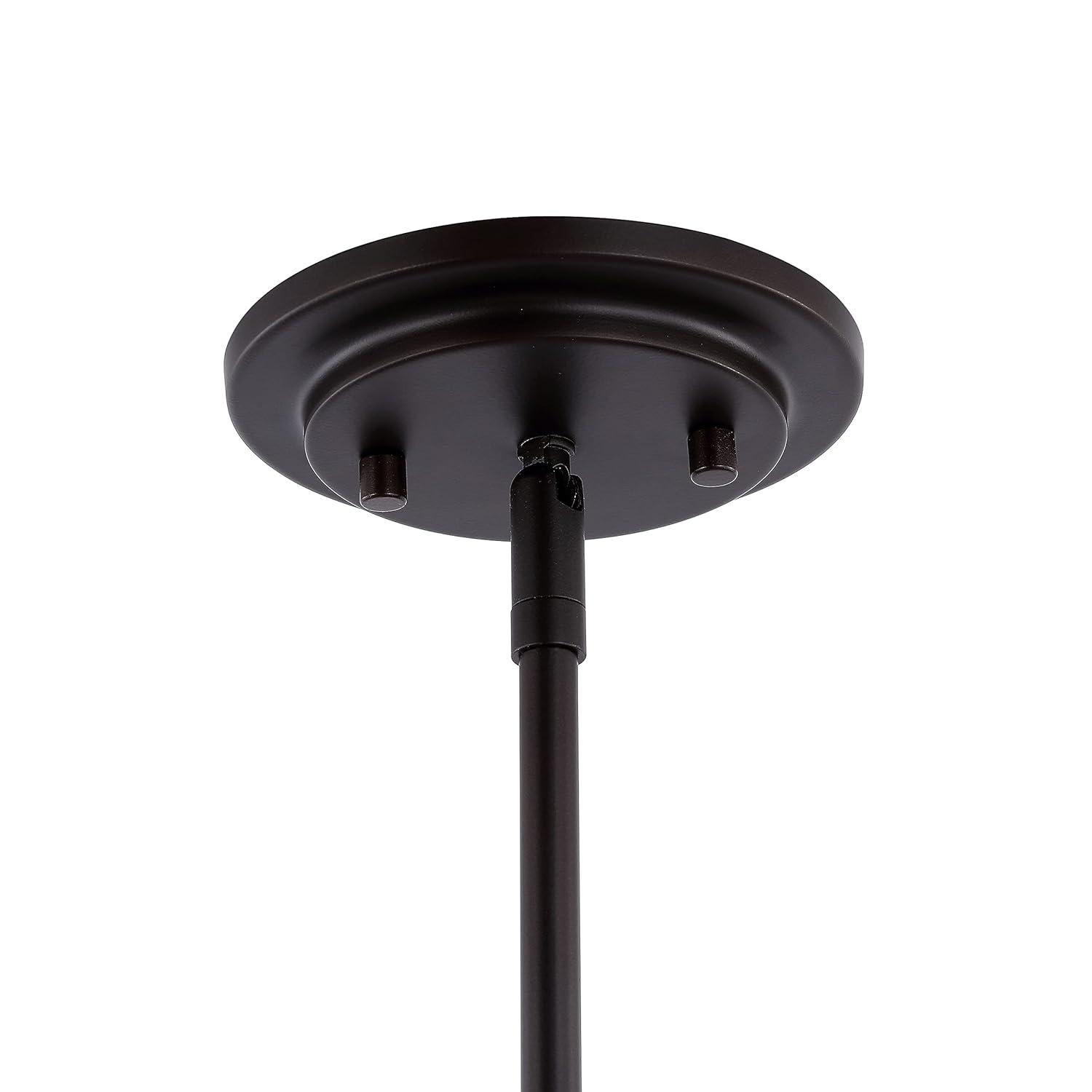 Cole 27" 5-Light Metal Farmhouse Industrial LED Pendant, Oil Rubbed Bronze