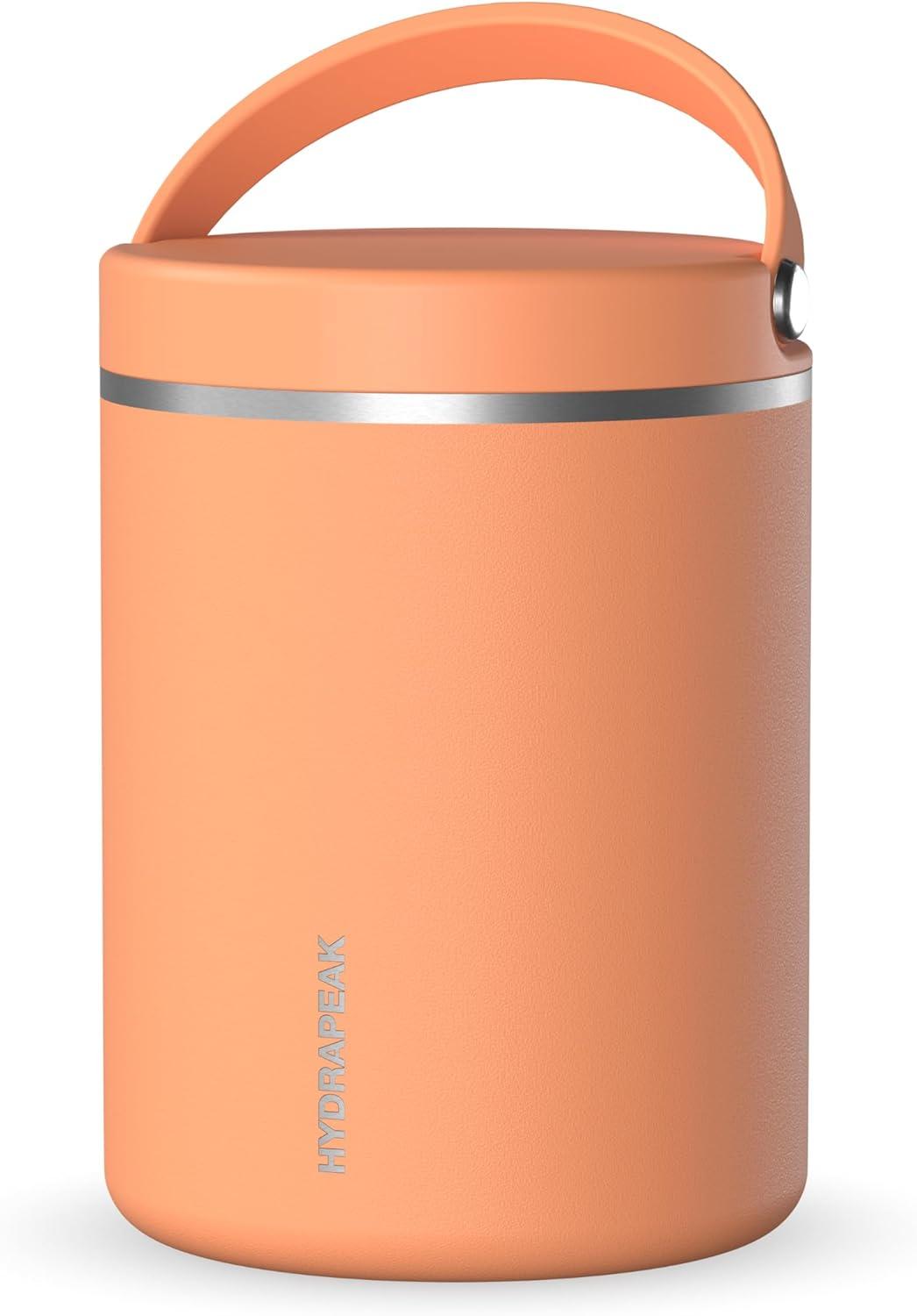 Hydrapeak 32 Oz Stainless Steel Vacuum Insulated Wide Mouth Leak-proof Thermos Food Jar For Hot And Cold, 10 Hours Hot 16 Hours Cold (Gray)