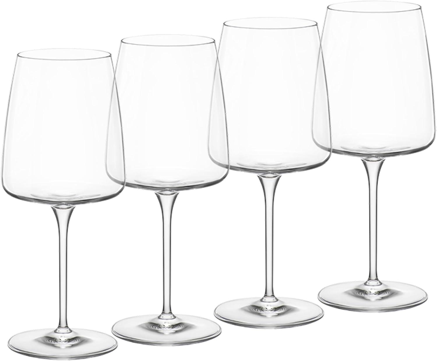 Clear Star Glass Red Wine Glass Set with Thin Rim, 18.5 oz