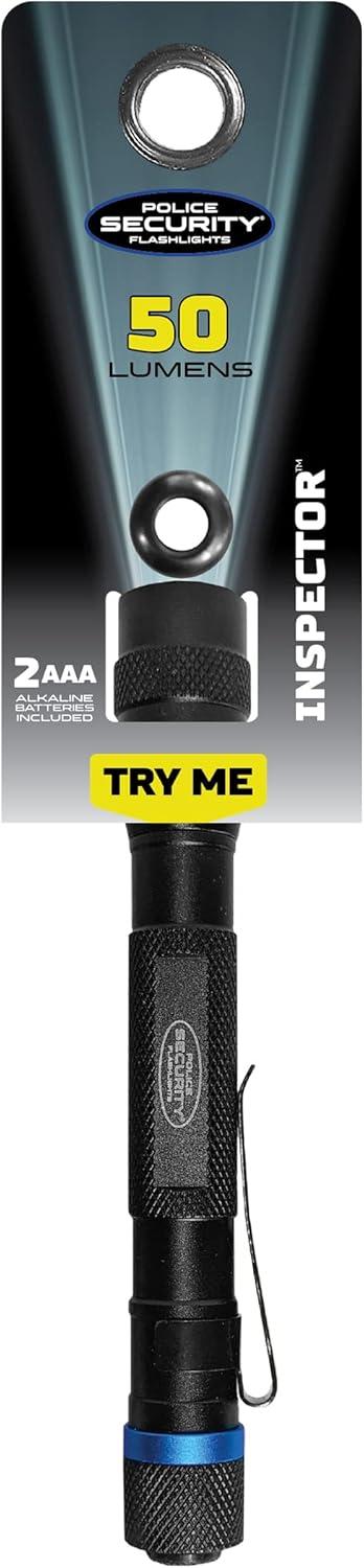 Black Tactical LED Pen Flashlight with Water Resistant Design