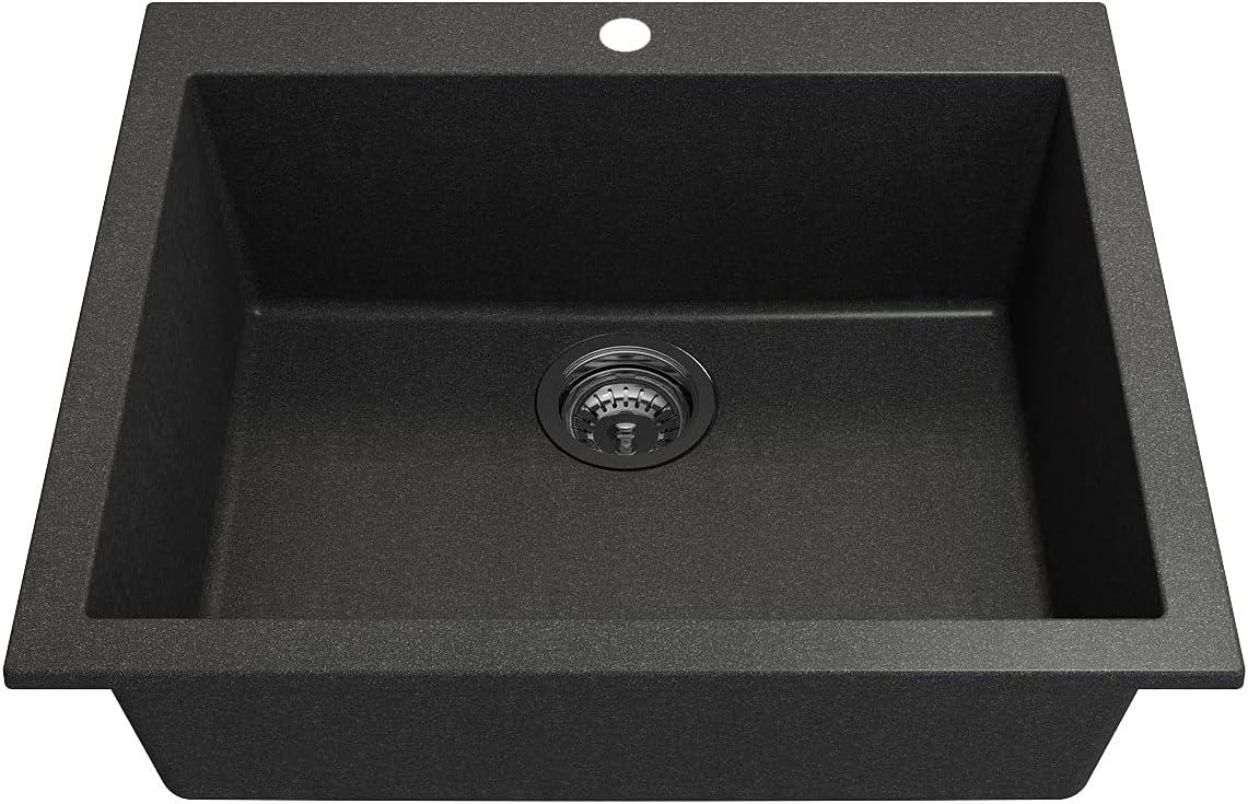 BOCCHI Campino 24'' L Single Bowl Granite Kitchen Sink 1606-505-0126