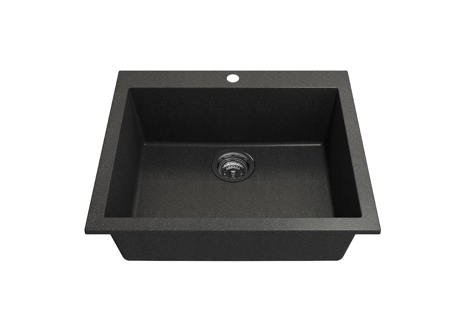 BOCCHI Campino 24'' L Single Bowl Granite Kitchen Sink 1606-505-0126