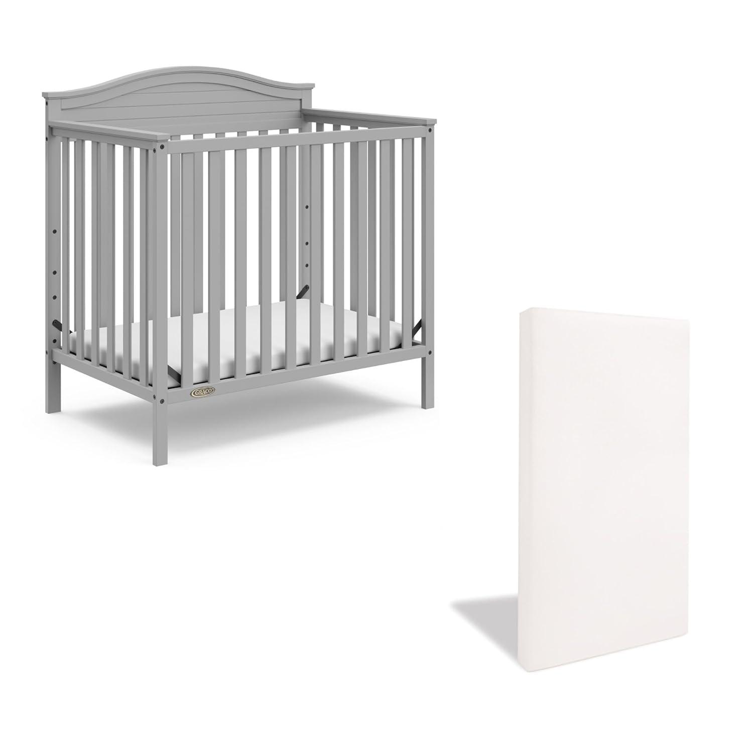 Graco Stella 4-in-1 Mini Convertible Crib with Mattress