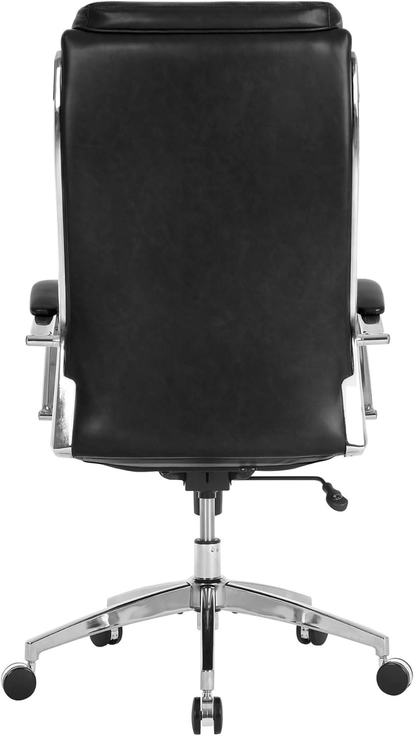 ® JOMA Comfort Verismo Bonded Leather High-Back Executive Chair  Black/Chrome  BIFMA Compliant