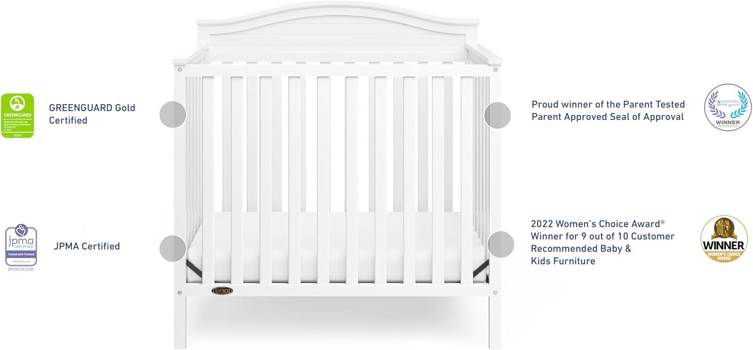 Graco Graco Stella 4-in-1 Mini Convertible Crib with Mattress