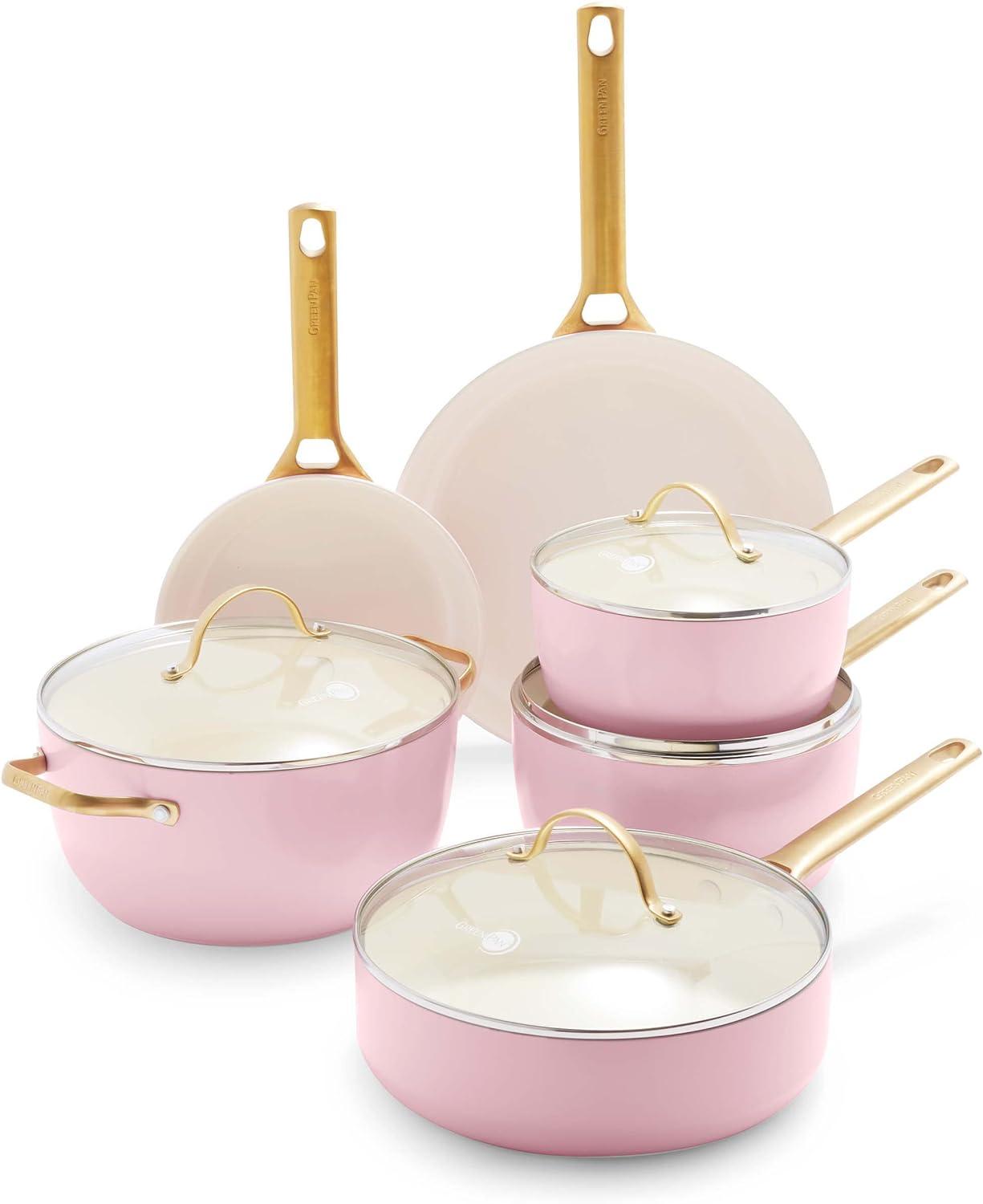 GreenPan Reserve Hard Anodized Healthy Ceramic Nonstick 10 Piece Cookware Set