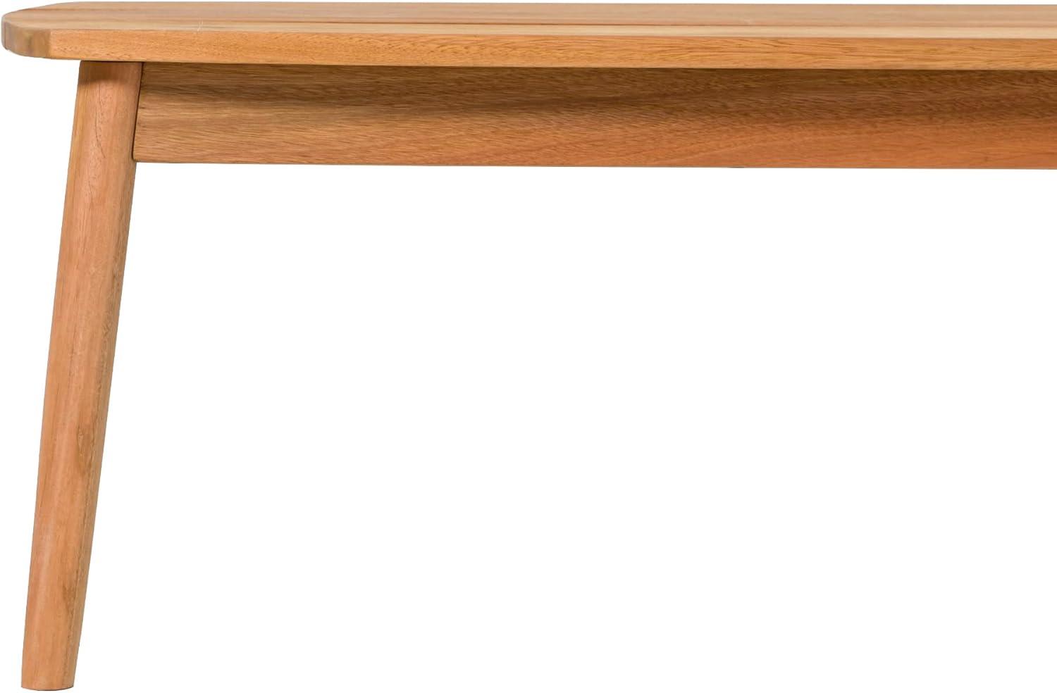 Walker Edison Modern 4-Piece Spindle-Style Eucalyptus Chat Set, Natural