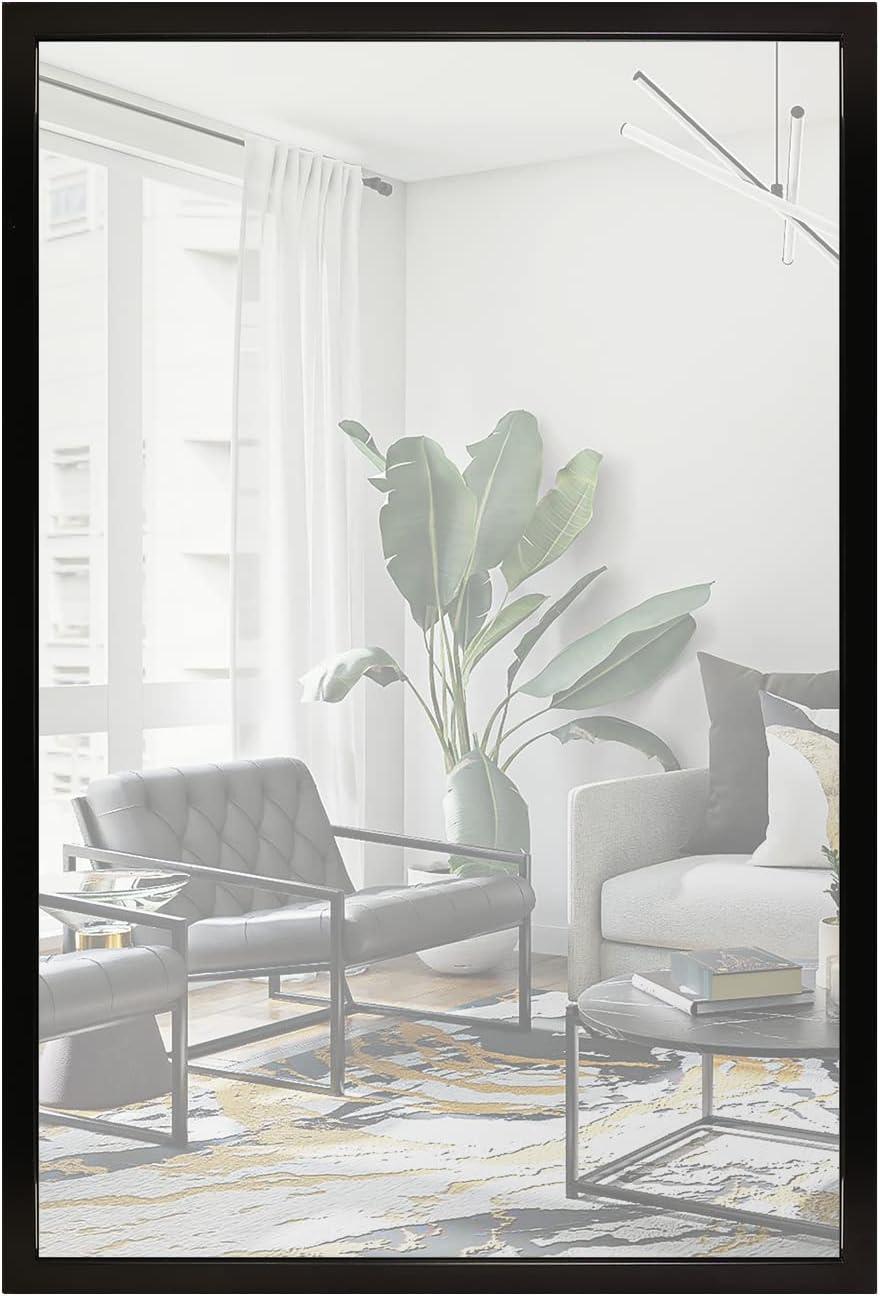 20x30 Black Rectangle Wall Mirror