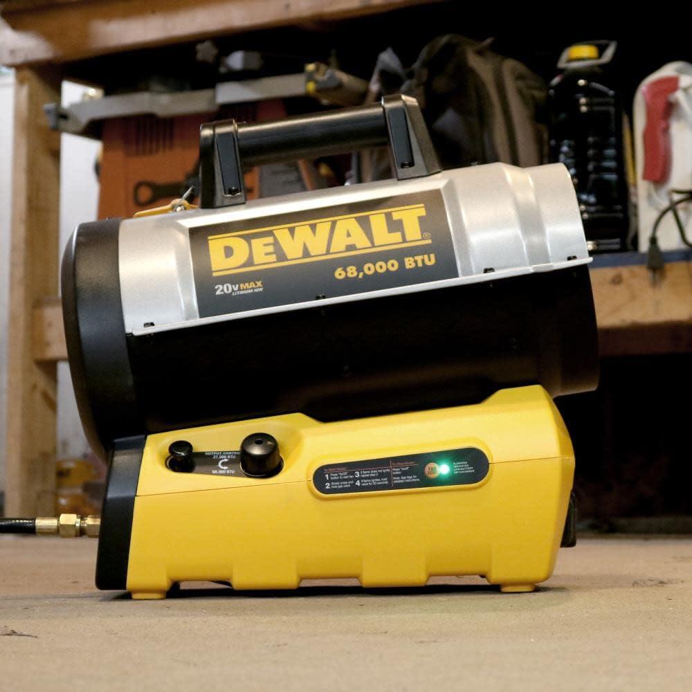 DeWalt DeWalt 68000 BTU Propane High Efficiency Utility Space Heater with Adjustable Thermostat
