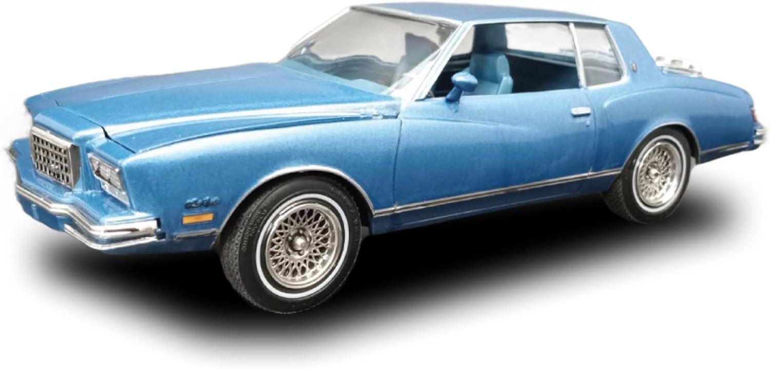 Skill 2 Model Kit 1980 Chevrolet Monte Carlo "Class Action" with Motorcycle and Trailer (Skill 2) 1/25 Scale Model Car by MPC