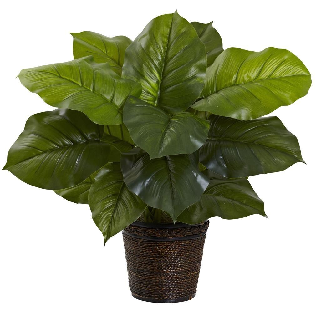 Nearly Natural 29-in Large Leaf Philodendron Silk Plant (Real Touch)"