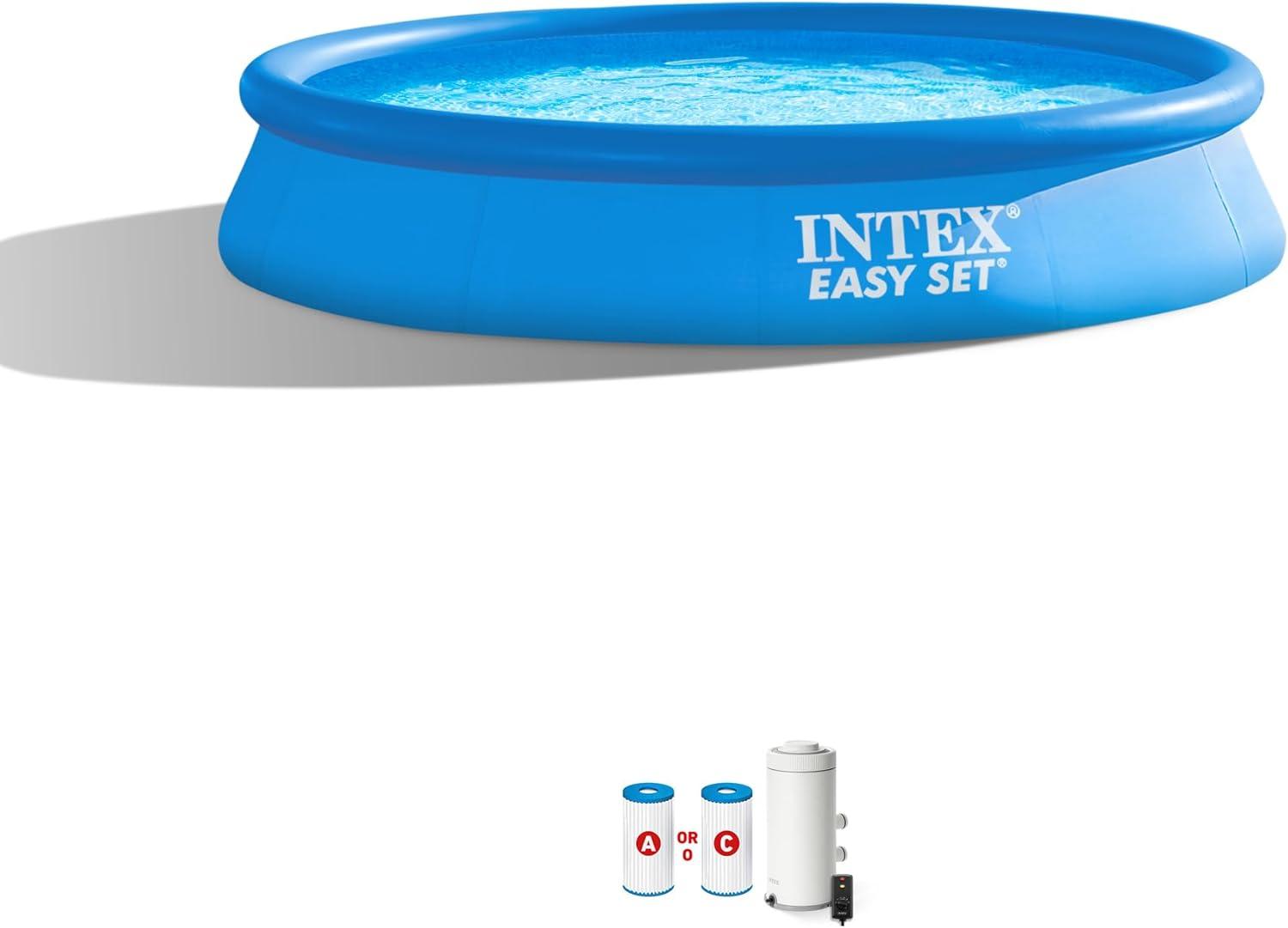 Intex Intex Easy Set Inflatable Kid Swimming Pool with Filter Pump