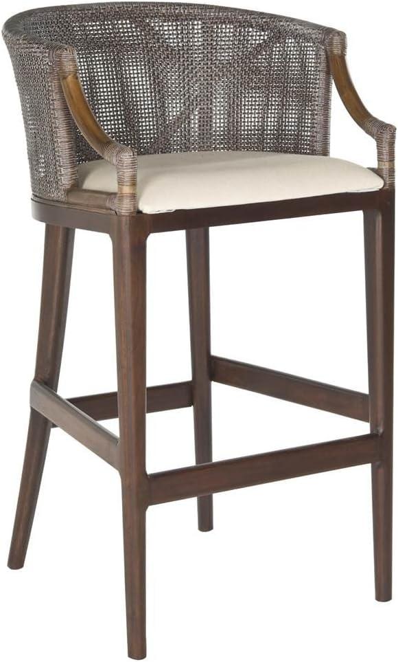 Brando Bar Stool - Brown/White - Safavieh