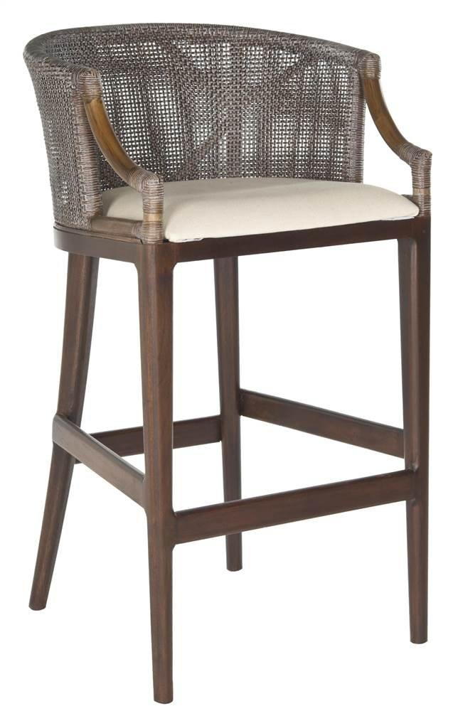Brando Bar Stool - SEA4014 - Brown/White - Safavieh