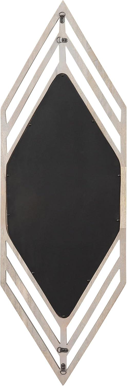 Kate and Laurel Vayga Framed Wall Mirror, 14x42, White