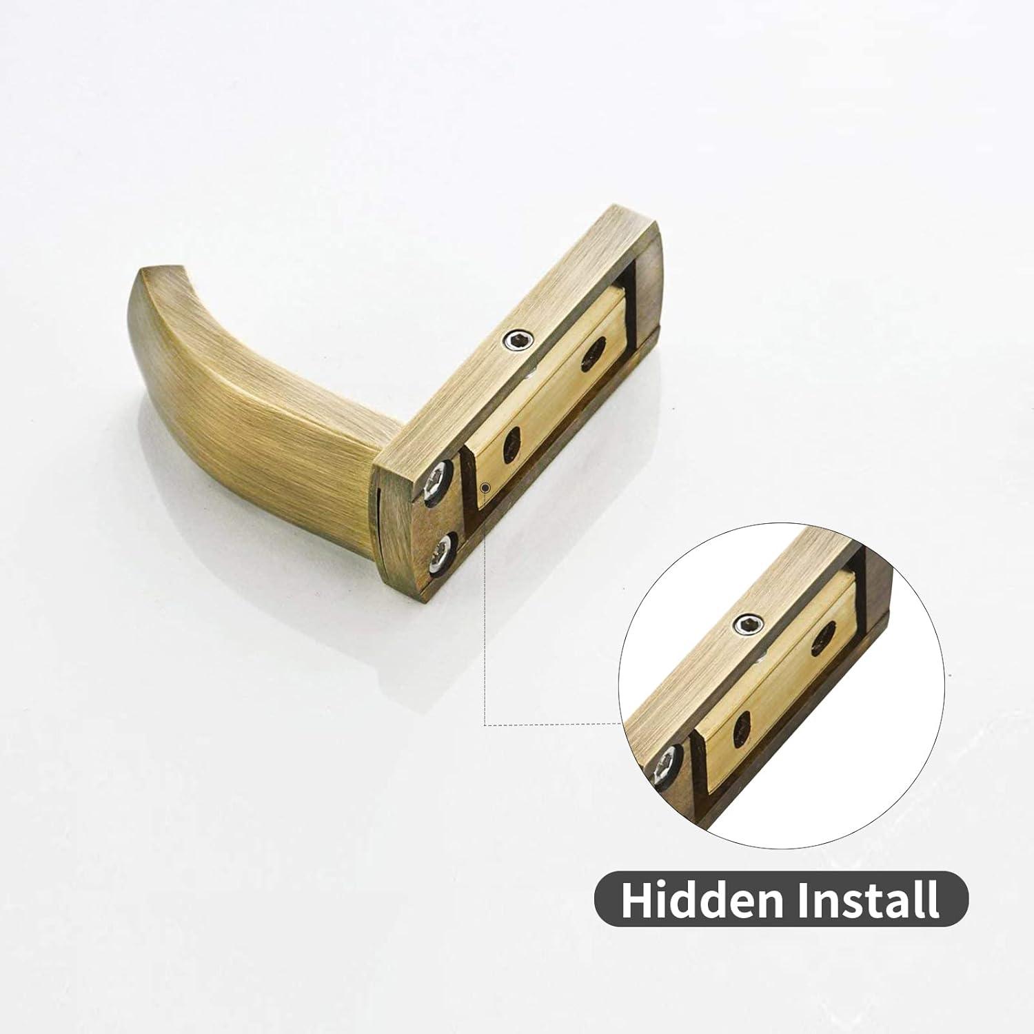 Vintage Brass Robe Hooks Pack 4 Clothes Towel Hook Home Hangers Bathroom Accessories KJFG02GT
