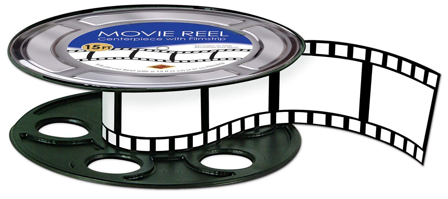 Beistle Movie Reel w/Filmstrip Centerpiece, 9", (1/Pkg) Multicolored
