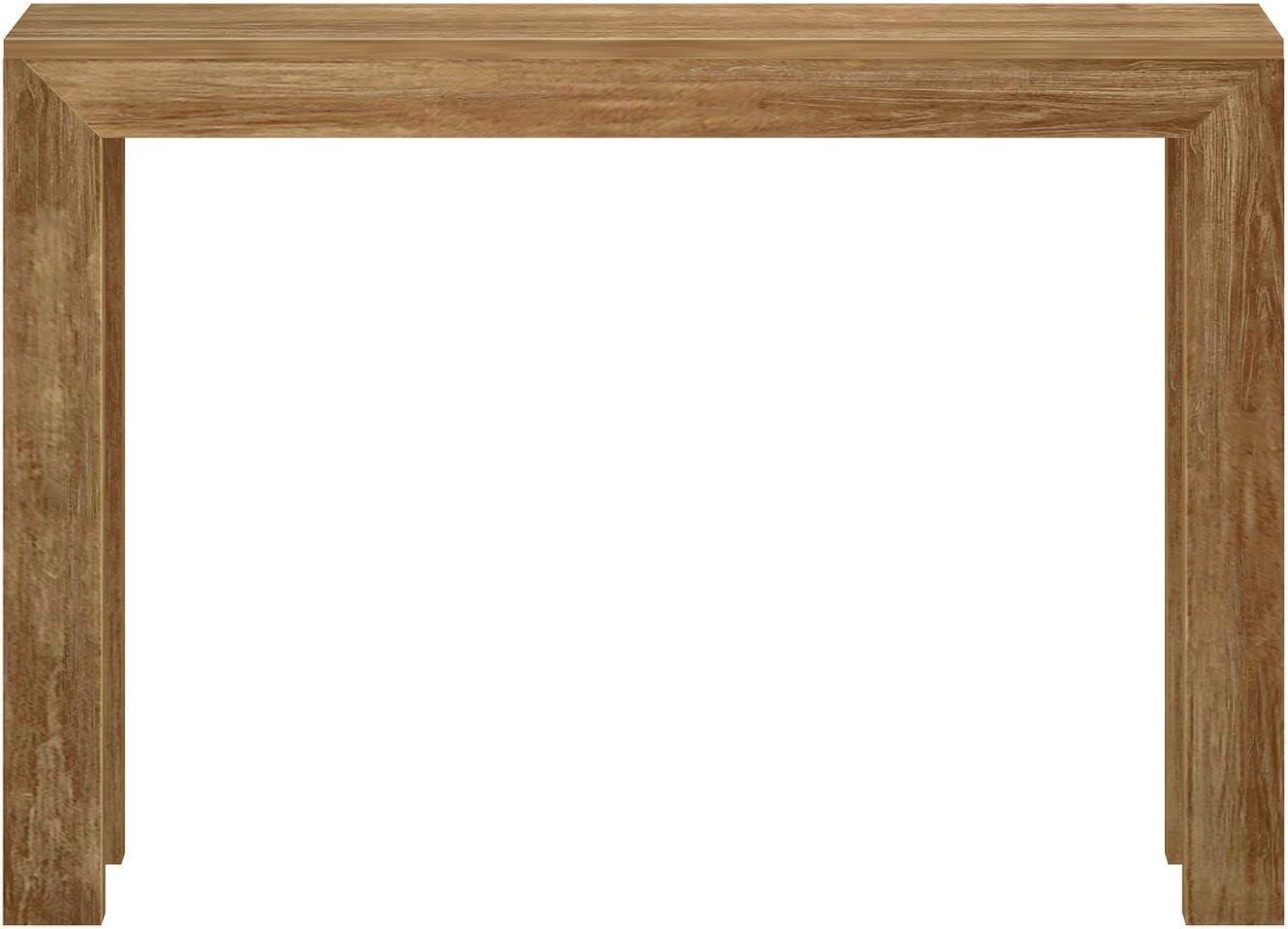 Plank+Beam 46" Modern Solid Wood Console Table, Narrow Entryway Table, Behind The Couch