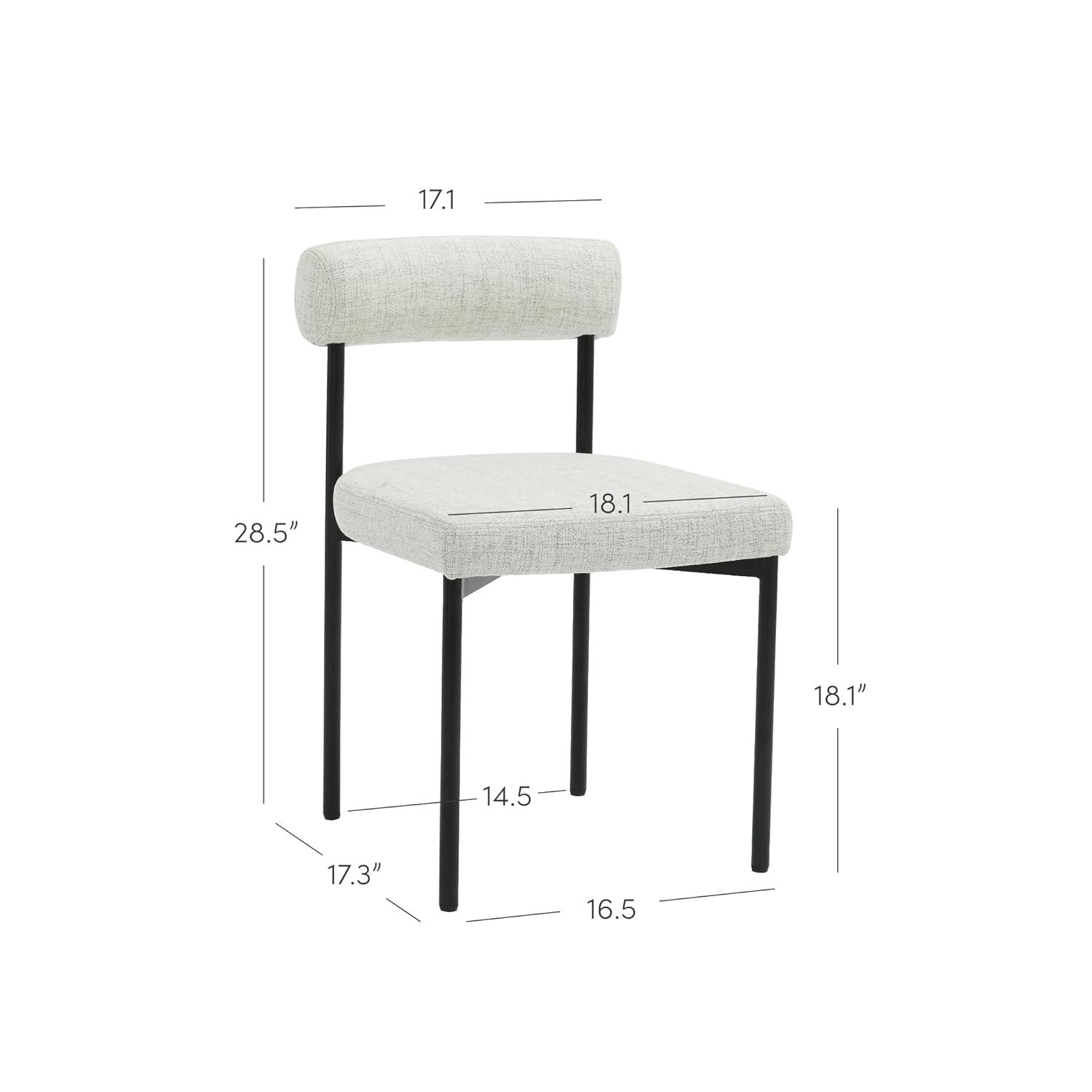 Nathan James Set of 6 Dahlia Dining Chairs Gray