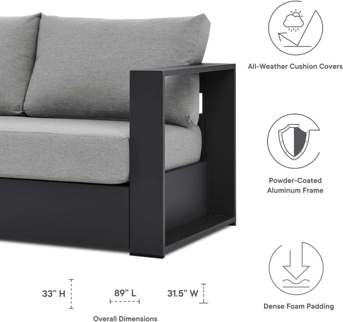 Modway Tahoe Outdoor Patio Powder-Coated Aluminum Sofa