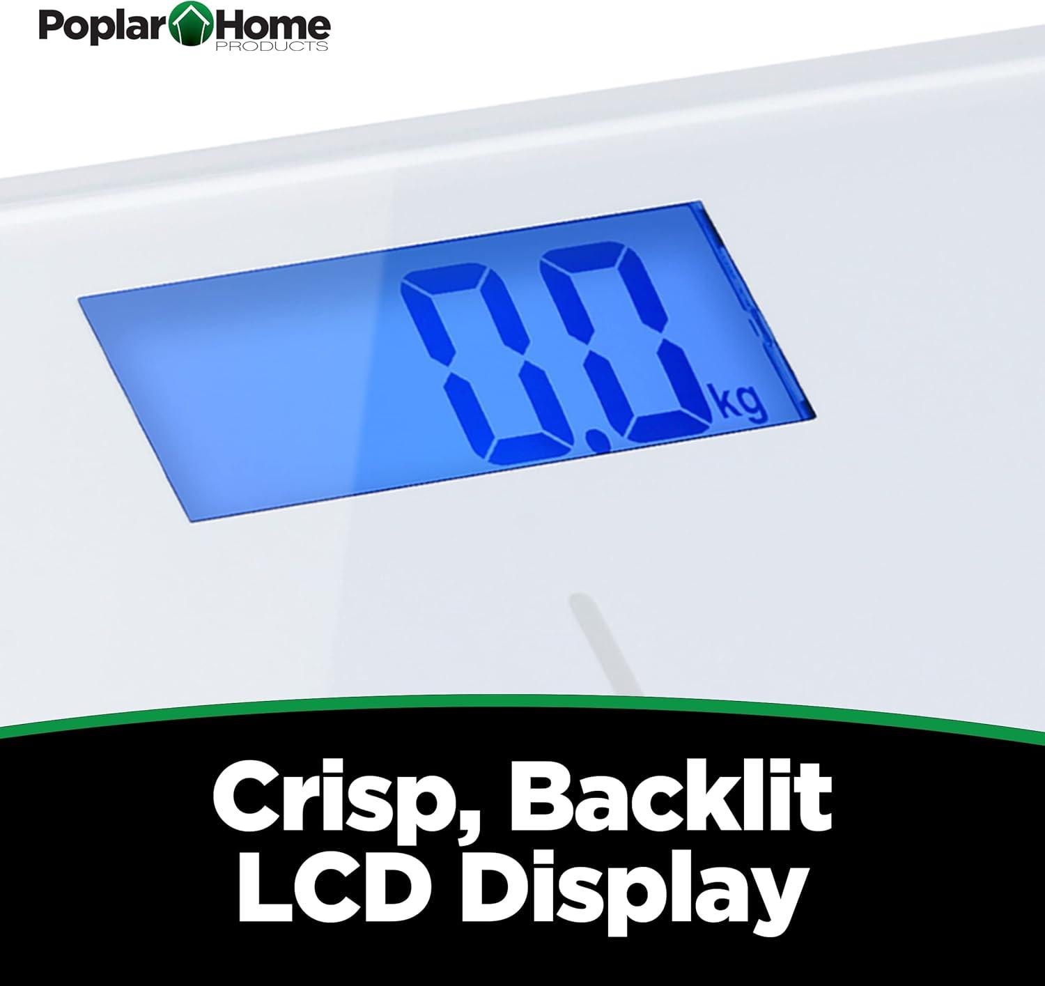 Prominence Home Ultra Thin, White Scale with Easy To Read LCD Display - Auto Step On