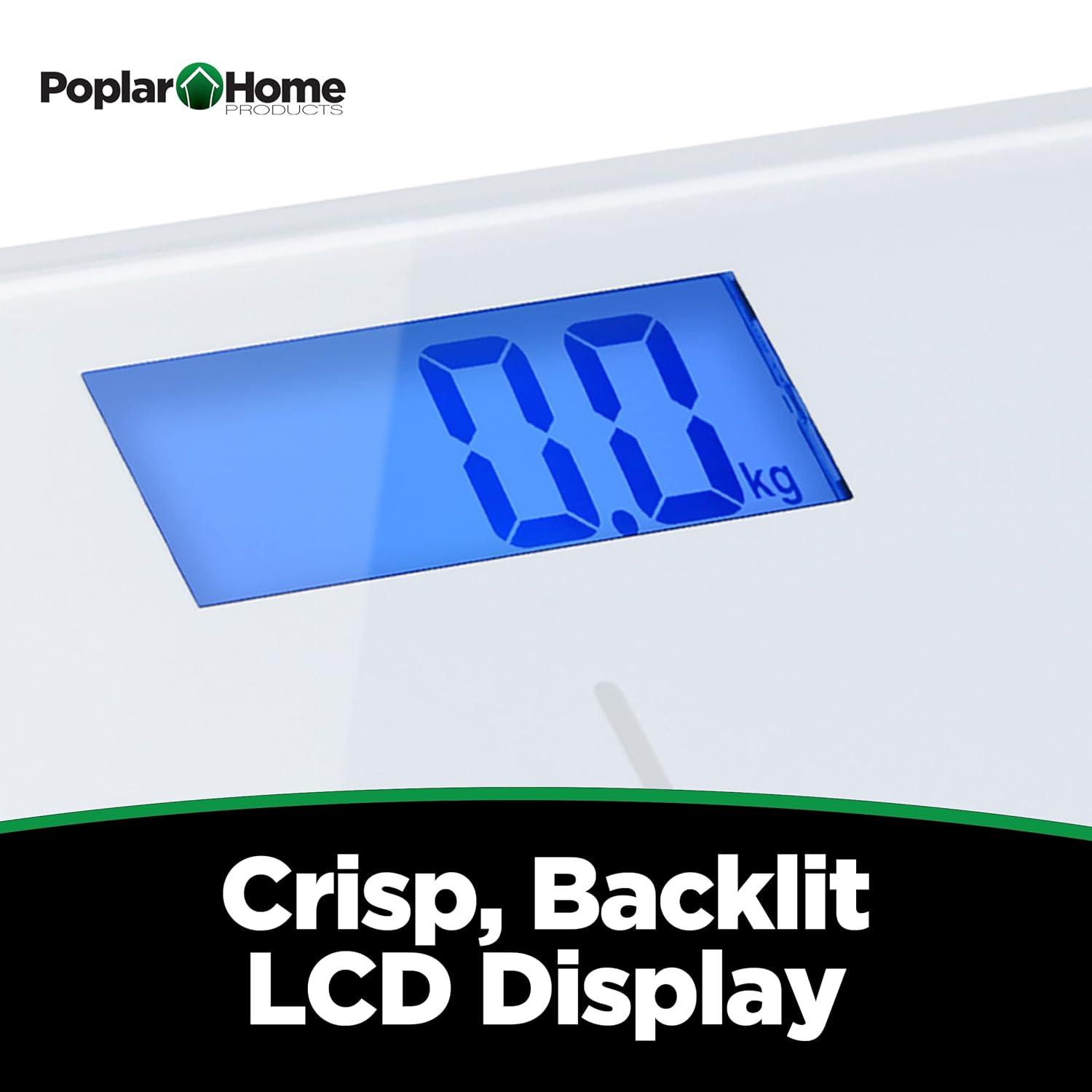Prominence Home Ultra Thin, White Scale with Easy To Read LCD Display - Auto Step On