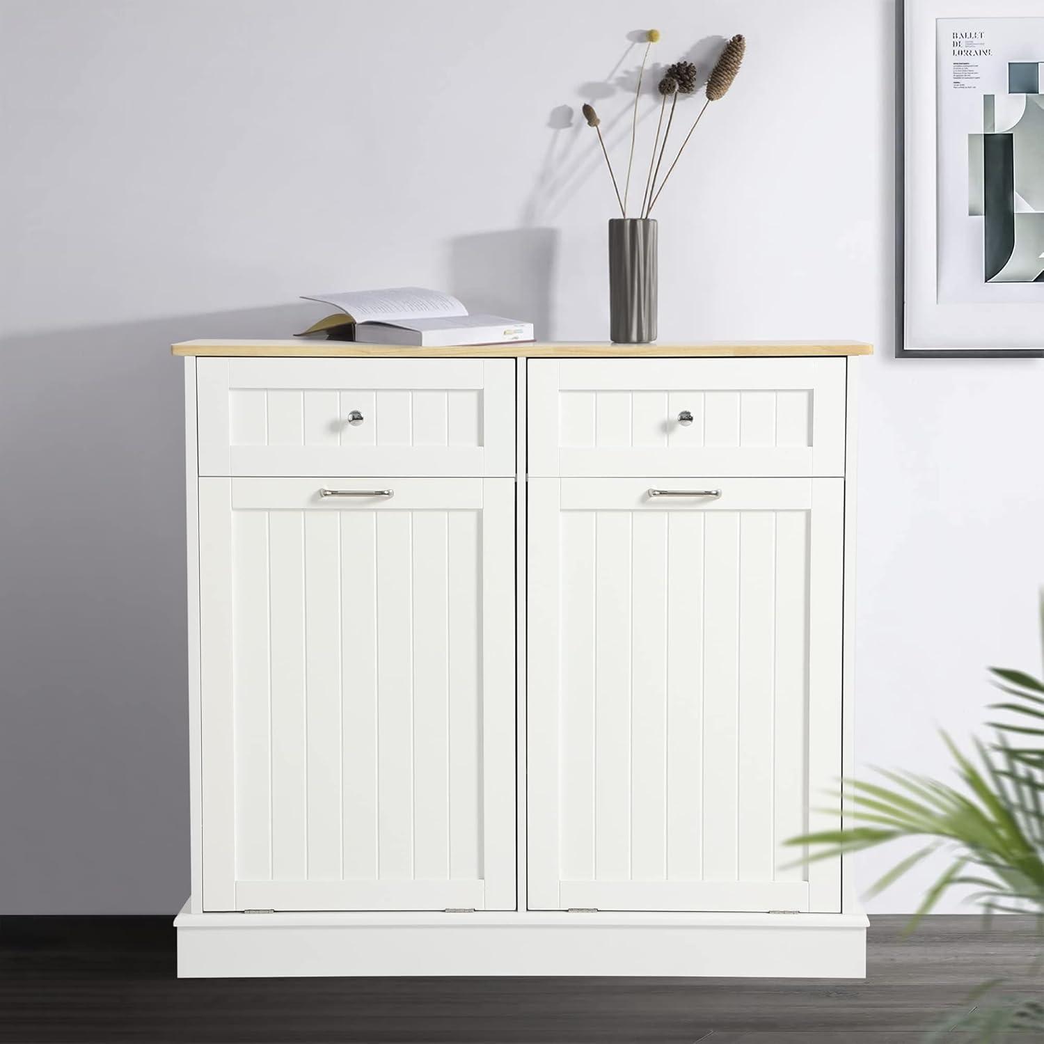 Double Tilt Out Trash Kitchen Cabinet