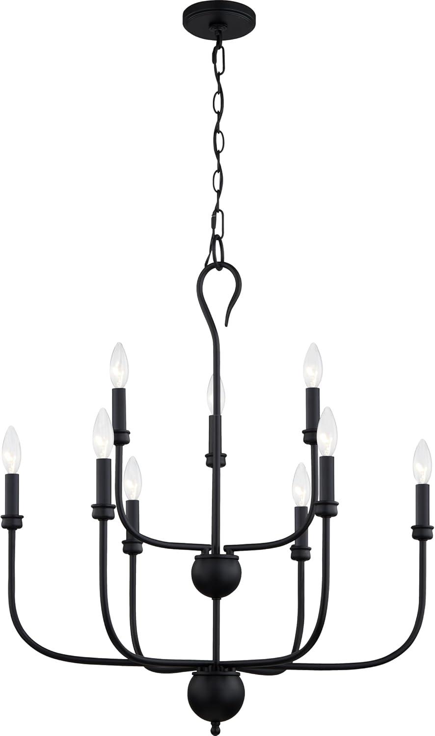 Quoizel Lighting  - Blanche - 9 Light Chandelier in Matte Black