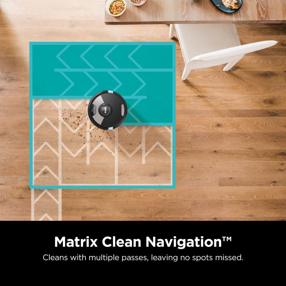 Shark AI Ultra Robot Vacuum and Mop with Matrix Clean Navigation, CleanEdge Technology, Perfect for Pet Hair, Compatible with Alexa, Black (Renewed)