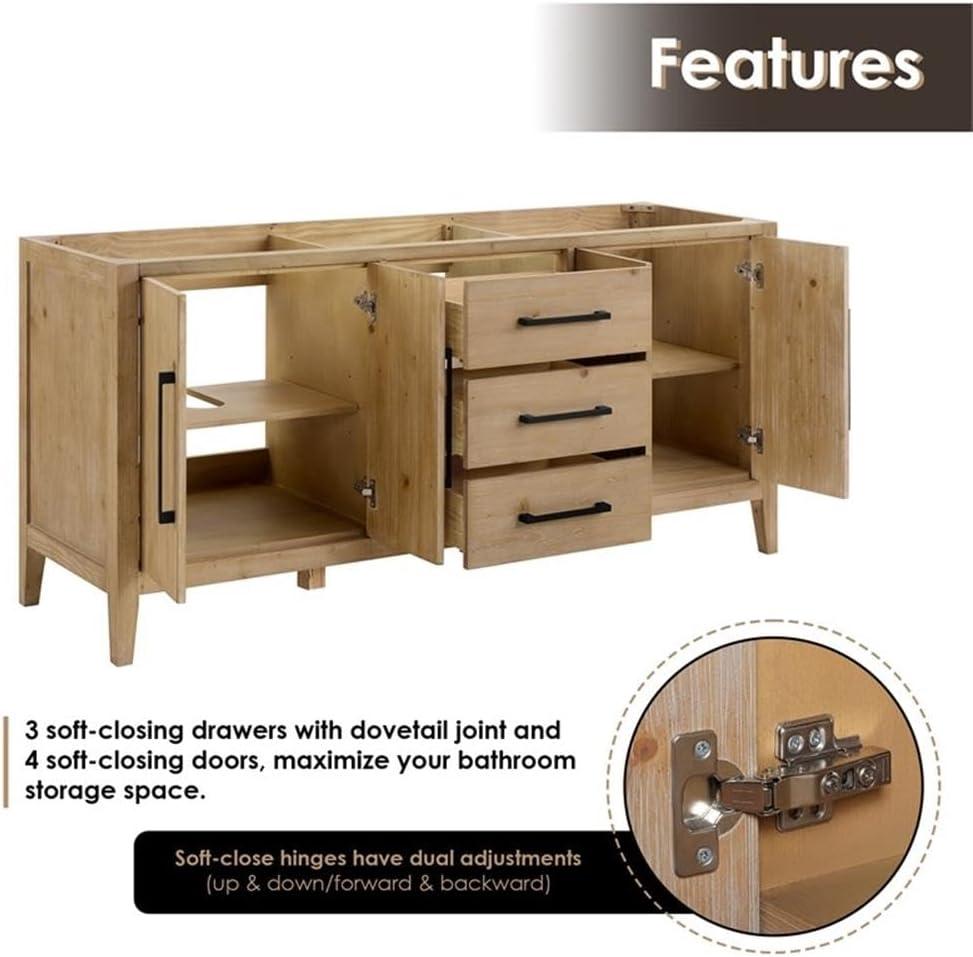 Laurel 71.2" Double Bathroom Vanity Base Only
