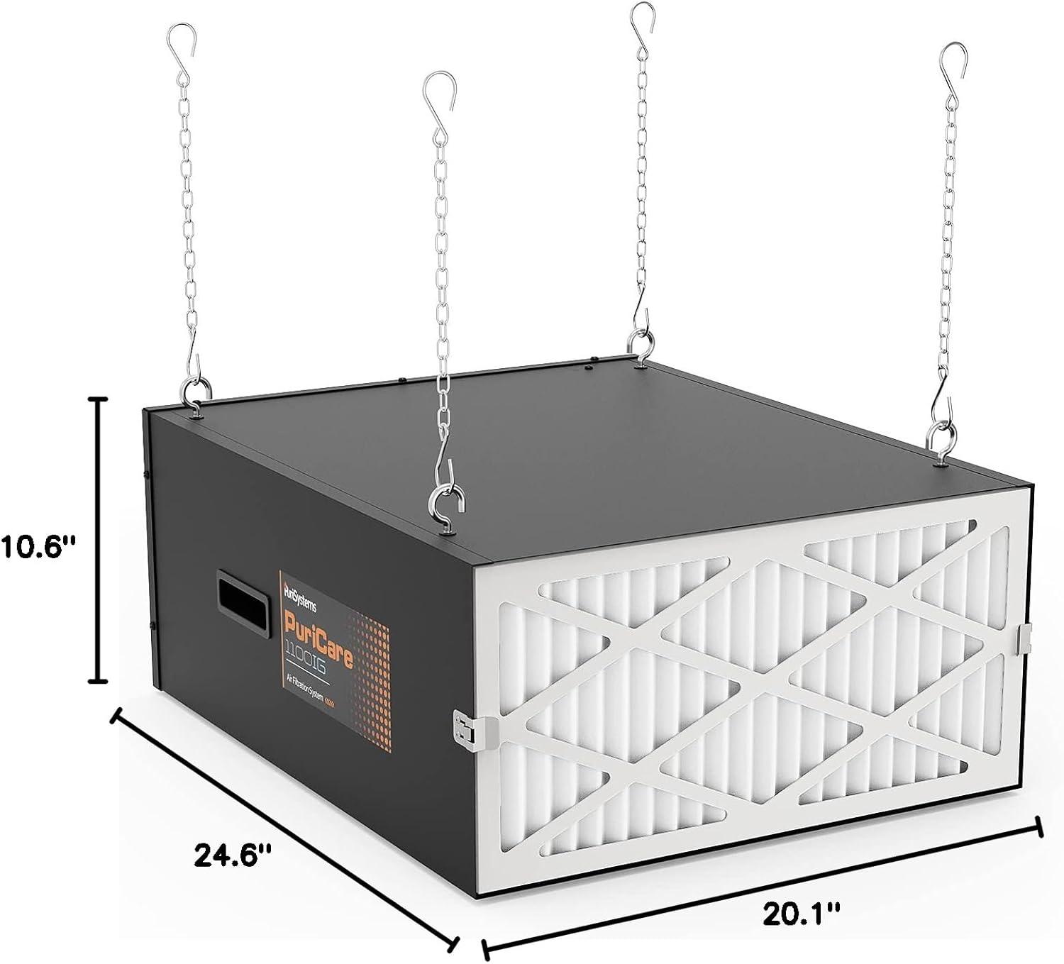 Black Ionic Air Filtration System with Remote Control