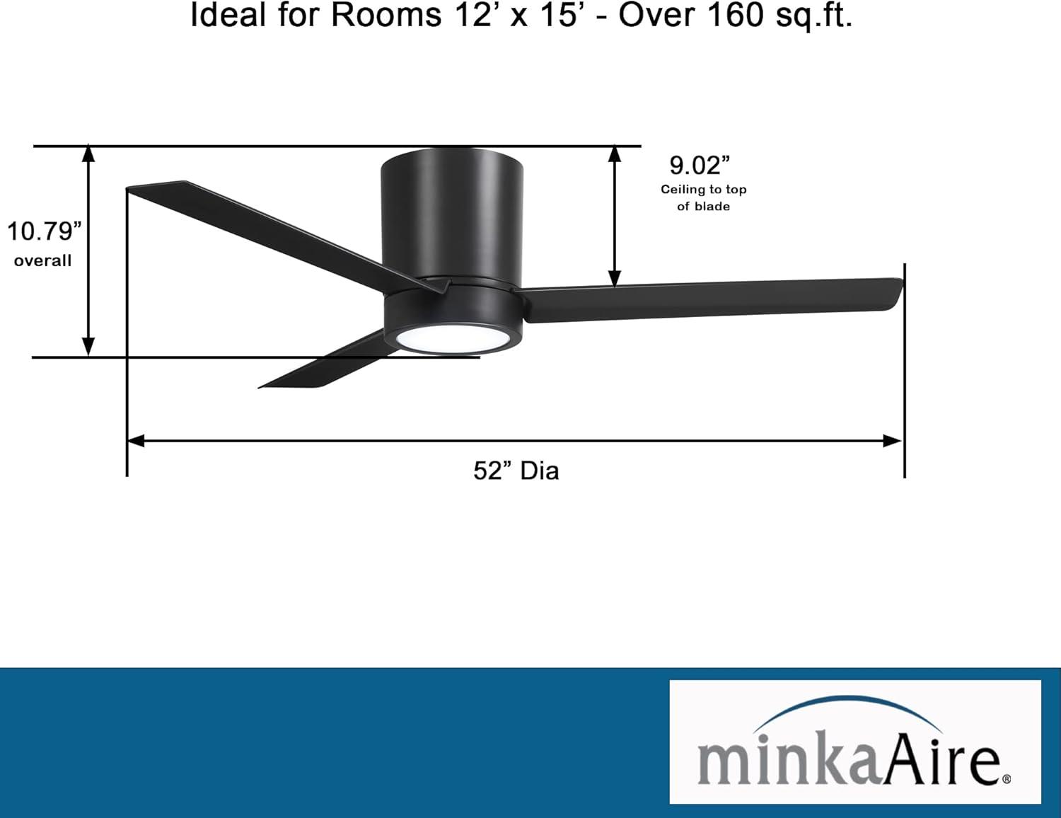 52'' 3 - Blade LED Propeller Ceiling Fan with Remote Control and Light Kit Included