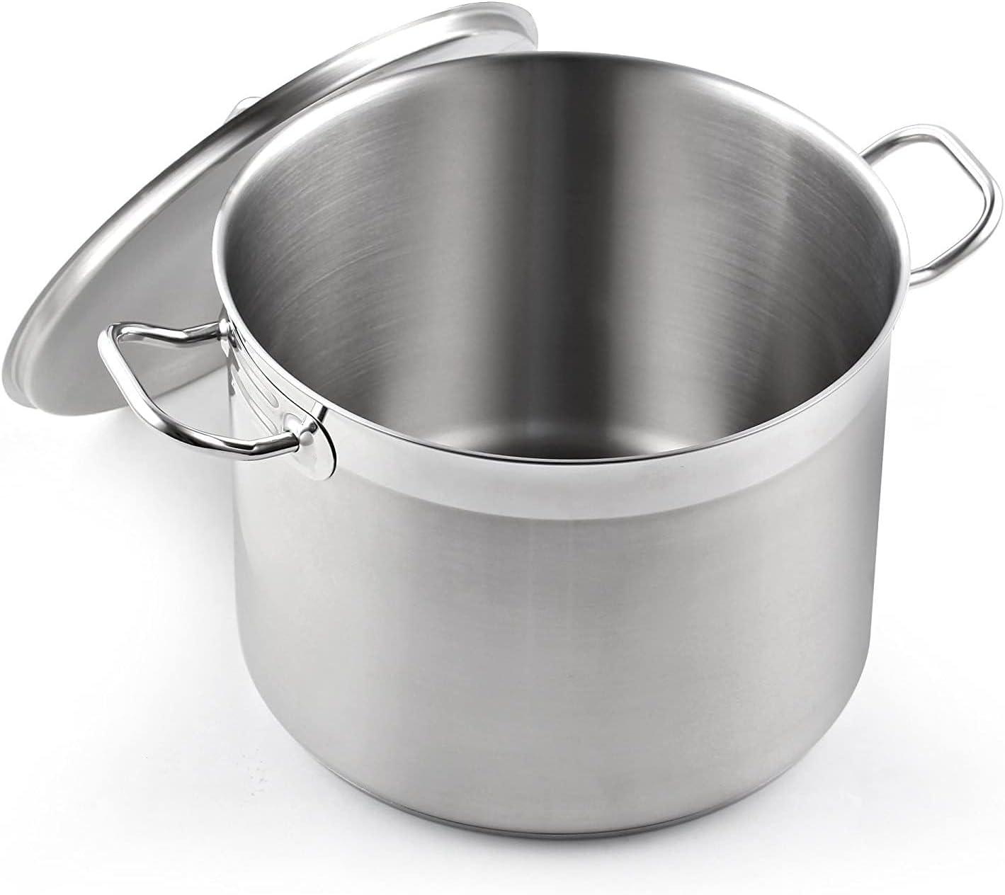 8 Quart Stainless Steel Stock Pot with Lid