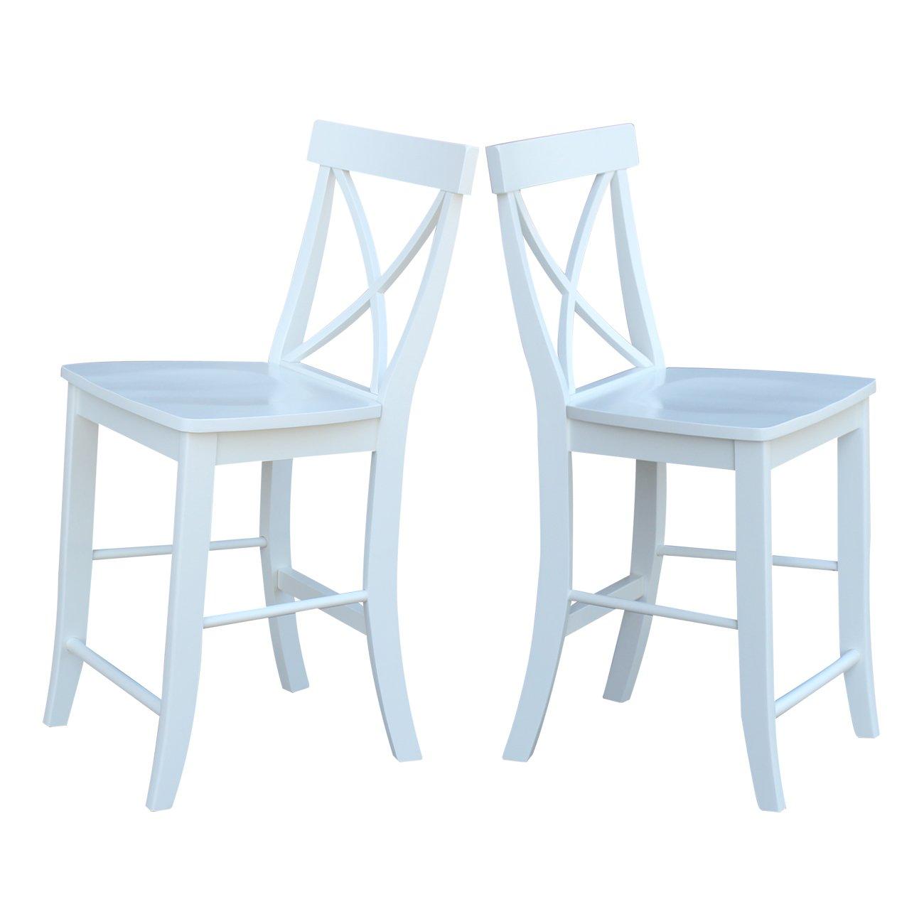 International Concepts X-Back Counter Height Stool - 24" Seat Height