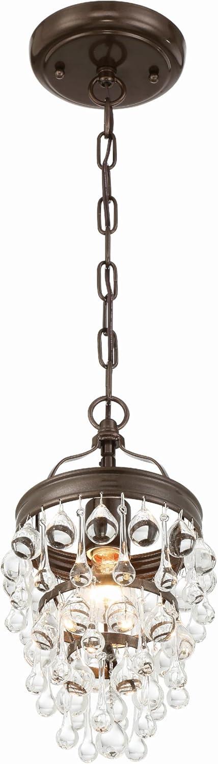 Crystorama Calypso 7 1/2"W Vibrant Bronze and Crystal Mini Chandelier