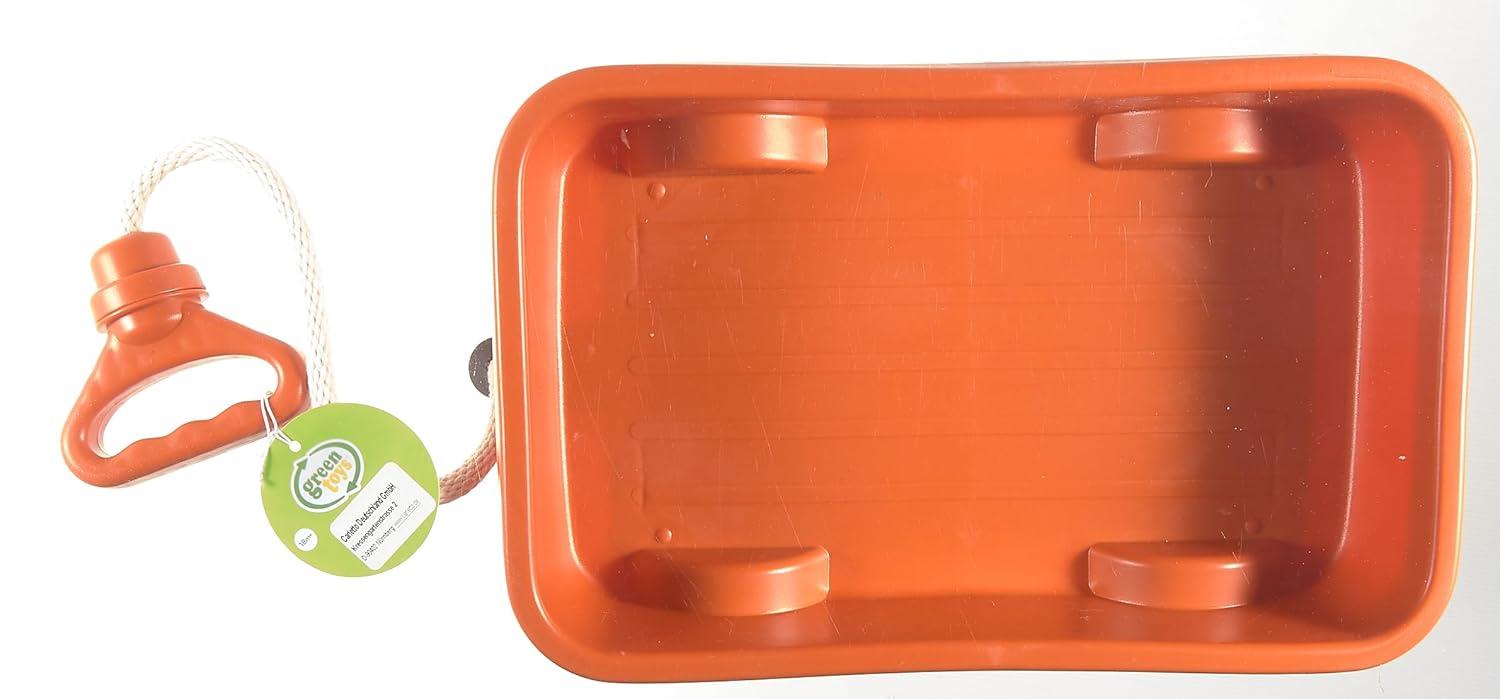 Green Toys Wagon, Orange - Pretend Play, Motor Skills, Kids Outdoor Toy Vehicle. No BPA, phthalates, PVC. Dishwasher Safe, Recycled Plastic, Made in USA.