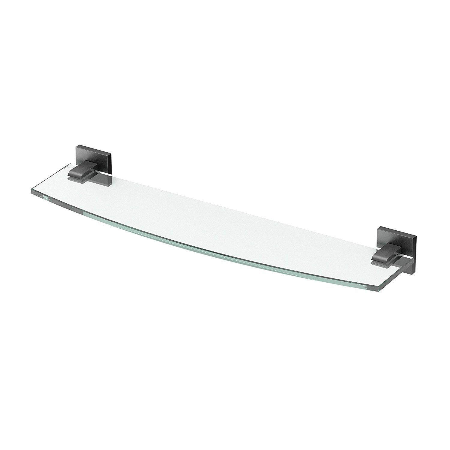 Elevate Wall Mount Glass Shelf | Tempered Curved Glass Shelf