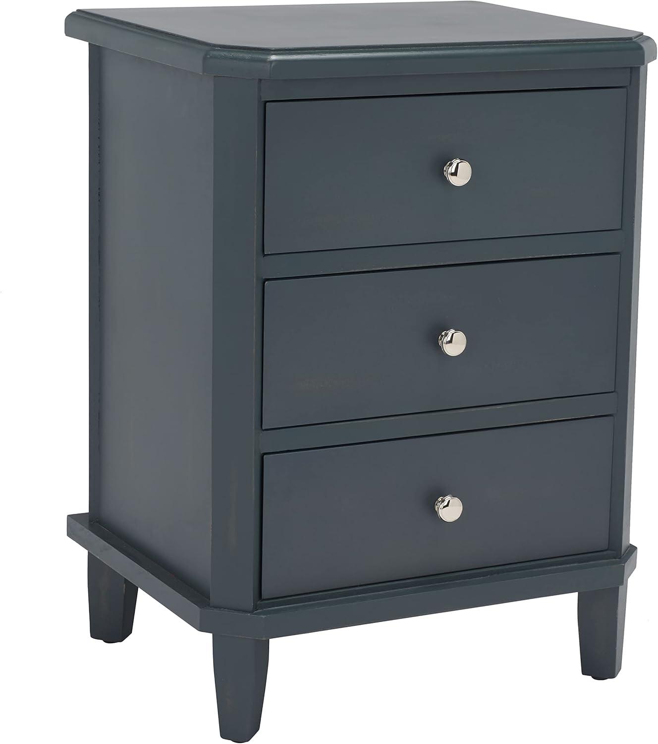 Joe End Table With Storage Drawers- Dark Teal - Safavieh.