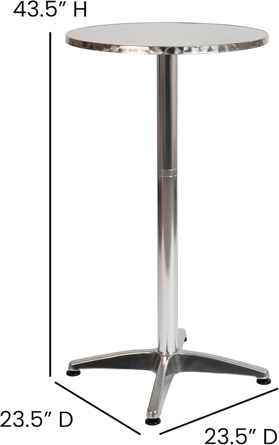 Flash Furniture 23.5" Round Aluminum Indoor-Outdoor Bar Height Table