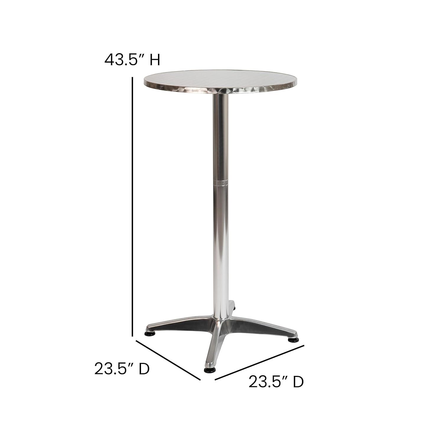 Flash Furniture 23.5" Round Aluminum Indoor-Outdoor Bar Height Table