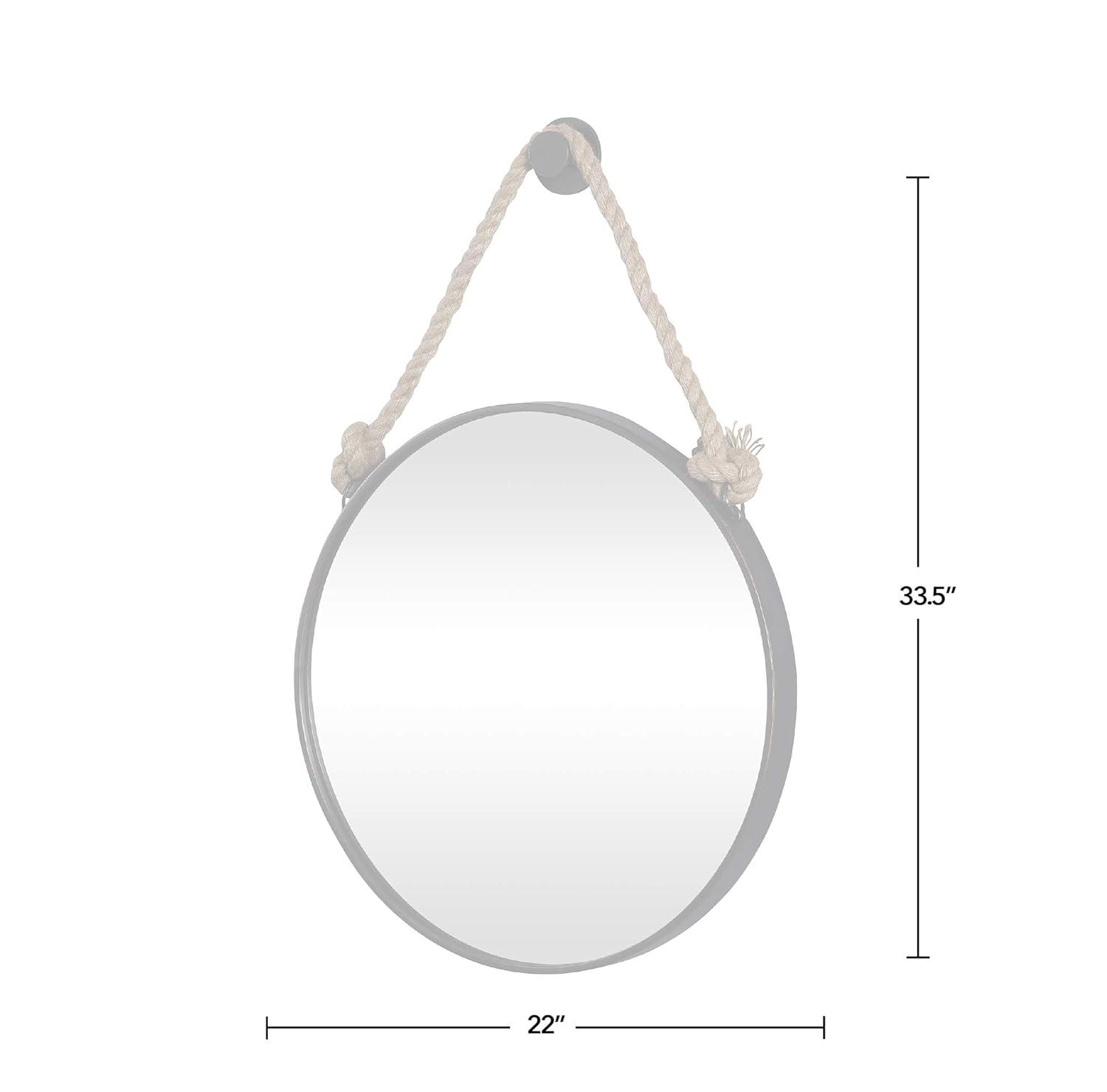 FirsTime & Co. Bronze Dockline Wall Mirror, Coastal, Round, 22 x 2 x 33.5 in