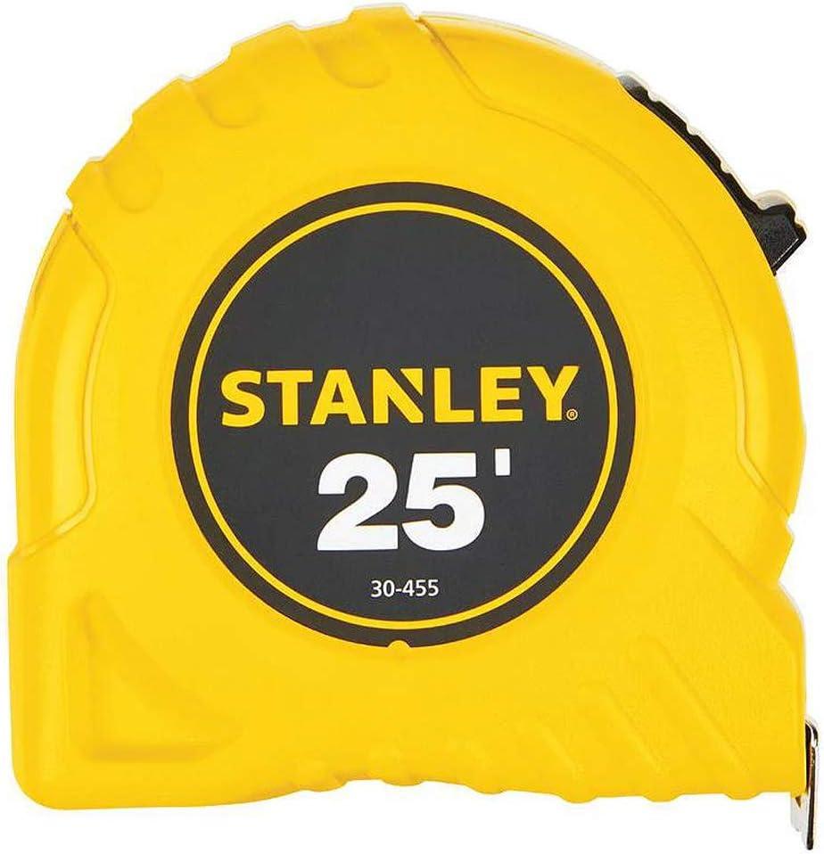 Stanley Bostitch Power Return Tape Measure, Plastic Case, 1" x 25ft, Yellow