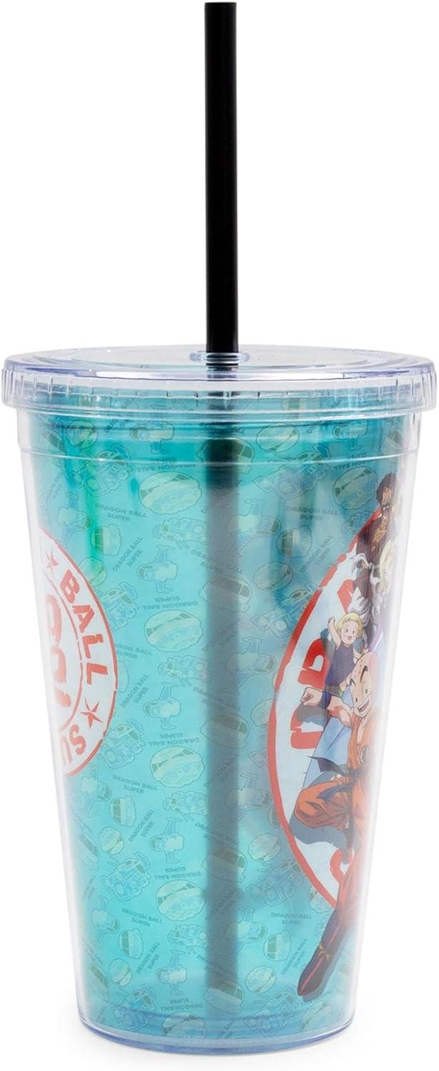 Just Funky Dragon Ball Super Characters 16-Ounce Carnival Cup With Lid and Straw