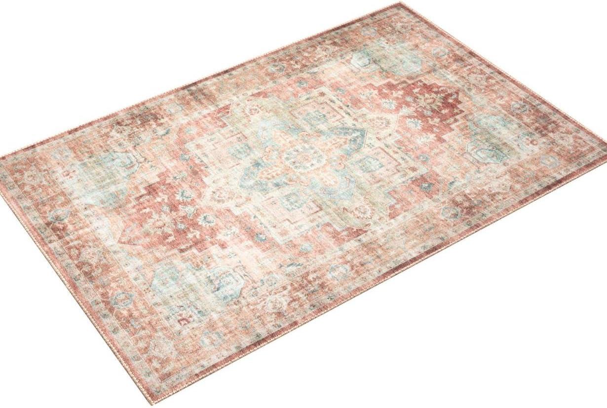 Loloi II Heidi Collection HEI-01 Terracotta / Aqua, Oriental Area Rug 6'-0" x 9'-0"