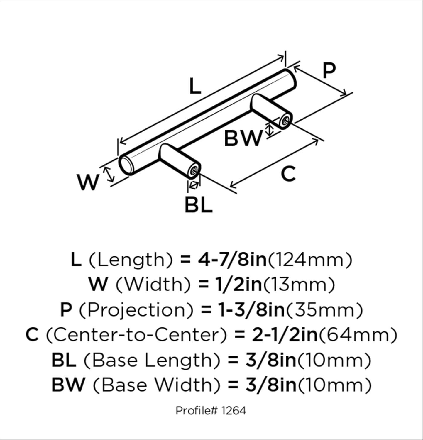 Bar Pulls 2 1/2" Center Bar Pull Multipack